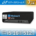 HP ProDesk 400 G7 SFF デスクトップPC 第10世代 Intel Core i5-10500, 16GB DDR4, 512GB SSD/Windows11/KINGSOFT WPS Office/5.8Ghz WiFi、Bluetooth/光学ドライブ（DVD）/4Kディスプレイ対応(再生中古品)