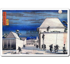 浮世絵マウスパッド　2001 歌川國芳 - 忠臣蔵十一段目夜討之図