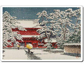 浮世絵マウスパッド　12010 川瀬巴水 - 雪の増上寺