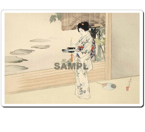 浮世絵マウスパッド 11001 水野年方 - 今様美人 七 岐阜提燈