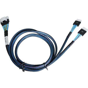 Areca SFF-8654 74P to 2x Oculink 42P �P�[�u�� 1m 92.5ohm�b26II-1C5412-1M00