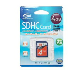 Team SD SDHCカード Class4 4GB｜HC004CL4TJ