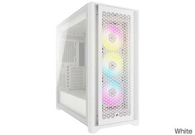 Corsair iCUE 5000D RGB Airflow True White ミドルタワー型PCケース ホワイト｜CC-9011243-WW