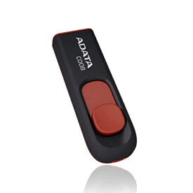 ADATA C008 キャップレス・スライド式 USB フラッシュ ドライブ 16GB USB2.0 レッド｜AC008-16G-RKD