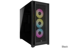 Corsair iCUE 5000D RGB Airflow Black ミドルタワー型PCケース ブラック｜CC-9011242-WW