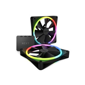 NZXT F140 RGB DUO TWIN PACK & RGB Controller [Black] 140mmファン 2個パッケージ ブラック｜RF-D14DF-B1