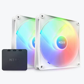 【訳あり】【アウトレット特価・新品】NZXT F140 RGB CORE TWIN PACK & RGB Lighting Controller [White] F RGB Coreファンx2 と LEDコントローラーをセット ホワイト｜RF-C14DF-W1