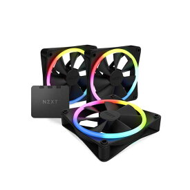 NZXT F120 RGB DUO TRIPLE PACK & RGB Controller [Black] 120mmファン3個パッケージ RGBコントローラー付属モデル ブラック｜RF-D12TF-B1