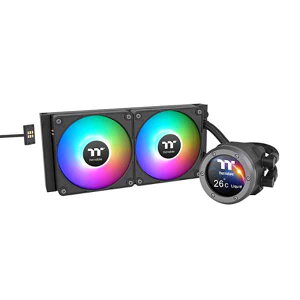 Thermaltake TH240 V2 Ultra EX ARGB Sync CPU Liquid Cooler �����̌^CPU�N�[���[ 120mm�t�@��x2 �u���b�N�bCL-W414-PL12SW-A