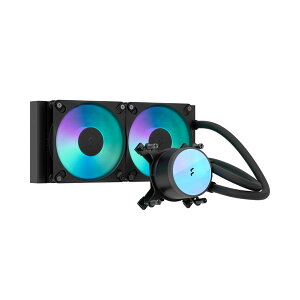 Fractal Design Radius 240 RGB Black �ȈՐ���N�[���[ 120mm ARGB LED�t�@��×2 �u���b�N�bFD-W-RA1-2402