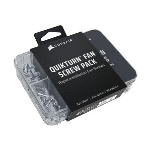 Corsair QuikTurn Fan Screw Pack 96pc(Black/Nickel/White) �P�[�X�t�@�����ȒP�Ɏ��t���ł���˂��Z�b�g�bCC-8900823