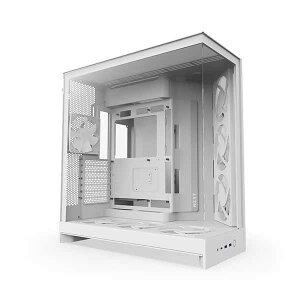 NZXT H9 Flow RGB+ (2025) - White ��^�f���A���`�����o�[�\���̗p �~�h���^���[ATX�G�A�t���[�P�[�X �z���C�g�bCM-H92FW-P1