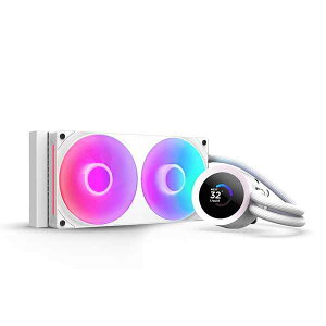 NZXT Kraken Plus 240 RGB v2(White) 240mm RGB AIO�t�̃N�[���[ 1.54�C���`LCD�t�� �z���C�g�bRL-KR240-W2