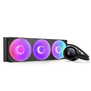 NZXT Kraken Plus 360 RGB v2(Black) 360mm RGB AIO�t�̃N�[���[ 1.54�C���`LCD�t�� �u���b�N�bRL-KR360-B2