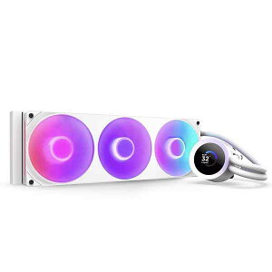 NZXT Kraken Plus 360 RGB v2(White) 360mm RGB AIO�t�̃N�[���[ 1.54�C���`LCD�t�� �z���C�g�bRL-KR360-W2