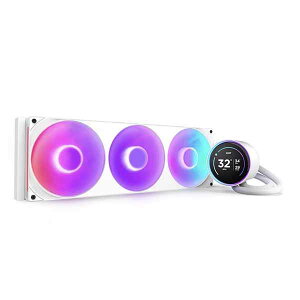NZXT Kraken Elite 420 RGB V2 (White) IPS LCD�f�B�X�v���C����ѐÈ��t�@������420mm �ȈՐ���CPU�N�[���[ �z���C�g�bRL-KR42E-W2
