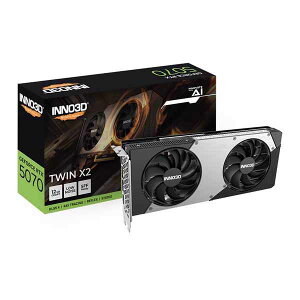 ELSA INNO3D GeForce RTX 5070 TWIN X2 �S��250mm�̃R���p�N�g�T�C�Y �O���t�B�b�N�J�[�h�bGD5070-12GERX2