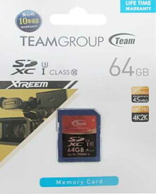 Team SDXCカード UHS-I U3 64GB｜XC064GUHS03TG
