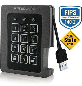 Apricorn Aegis Padlock SSD USB 3.0 Í^|[^uXg[W 2TBbASSD-3PL256-2TBF