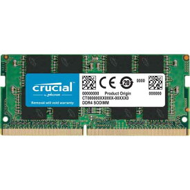 Crucial 16GB(16GBx1) DDR4-2666MHz (PC4-21300) CL19 260pin SODIMM NON-ECC 1.2V Universal Part Numbers｜CT16G4SFRA266