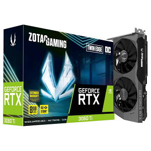 ZOTAC/PCP GAMING GeForce RTX 3060 Ti Twin Edge OC LHR オーバークロック仕様のグラフィックボード（ライトハッシュレートモデル）｜…