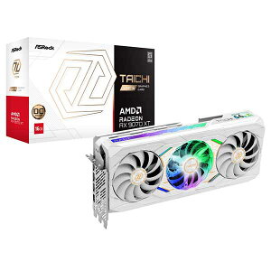 ASRock Radeon RX 9070XT Taichi White 16G OC �O���t�B�b�N�{�[�h �z���C�g�bRX9070XT TCW 16GO