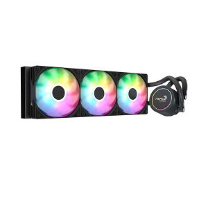 Aerocool Abyss L360R ARGB 360mm �ȈՐ���CPU�N�[���[ �u���b�N�bACLA-AB36117.11