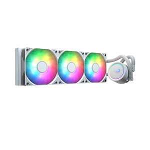 Aerocool Abyss L360R WHT ARGB 360mm �ȈՐ���CPU�N�[���[ �z���C�g�bACLA-AB36117.21