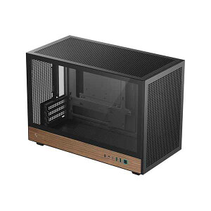 Deepcool CH260 WOOD �ؖڒ��f�U�C���̃T�C�hI/O�p�l���̗p �~�j�^���[�^PC�P�[�X�bR-CH260-BKNWM0-G-1