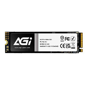 AGI AI298 �e��1TB M.2(2280) 3D NAND 3.5mm Gen3 x4 NVMe SSD 3200MB/s 1700MB/s 600TB�bAGI1T0GIMAI298-CB