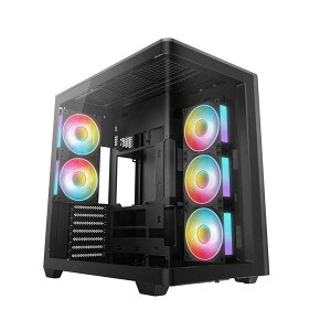 Deepcool CG590U 5F ��̌^�ȖʃK���X�̗p ATX�P�[�X �u���b�N�bR-CG590U-BKAGA5-G