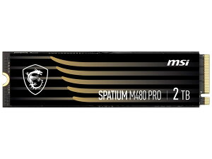 MSI SPATIUM M480 Pro �e��2TB M.2(2280) 3D NAND PCIe 4.0 NVMe M.2�bS78-440Q600-P83