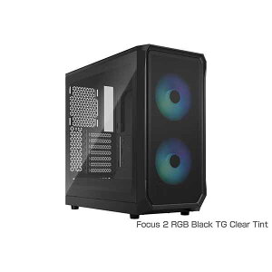 Fractal Design Focus 2 RGB Black TG Clear Tint 2���ARGB�t�@������ �~�h���^���[�^PC�P�[�X �u���b�N�bFD-C-FOC2A-03
