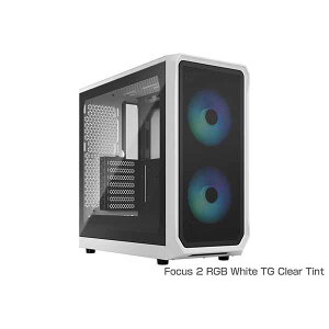 Fractal Design Focus 2 RGB White TG Clear Tint 2���ARGB�t�@������ �~�h���^���[�^PC�P�[�X �z���C�g�bFD-C-FOC2A-04