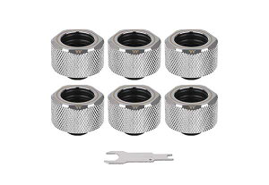 Thermaltake Pacific C-Pro G1/4 PETG 16mm OD PET-G�`���[�u�p�R���v���b�V�����t�B�b�e�B���O 6�Z�b�g �N�����bCL-W213-CU00SL-B