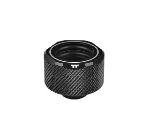 Thermaltake Pacific C-Pro G1/4�@�O�a16mm�@PETG�`���[�u�p�R���v���b�V�����t�B�b�e�B���O �u���b�N�J���[ Pacific C-Pro G1/4 PET-G Tube 16mm OD Compression Black�bCL-W214-CU00BL-A