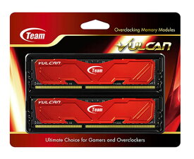 Team 8GB(4GBx2) VULCAN RED Long DDR3 1600Mhz(PC3-12800)｜TLRED38G1600HC9DC01-P