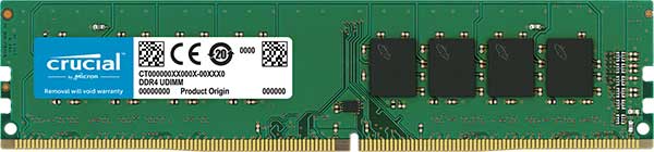 Crucial 8GB DDR4 2400 MT/s (PC4-19200) CL17 SR x8 Unbuffered DIMM 288pin Single Ranked ｜CT8G4DFS824A