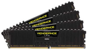 Corsair 64GB(16GBx4) DDR4 3200MHz (PC4-25600) 16-20-20-38 Dimm Unbuffered XMP 2.0 Vengeance LPX black Heatspreader Black PCB|CMK64GX4M4E3200C16