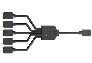 Cooler Master Addressable RGB 1-to-5 Splitter Cable �A�h���T�u��RGB�t�@�����݂ɍœK�ȕ���P�[�u���bMFX-AWHN-1NNN5-R1