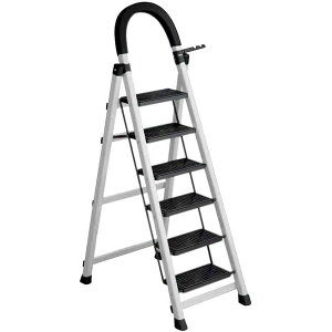 踏み台 脚立 折りたたみ6段 ステップ台 持ち手付き 滑り止め 耐荷重100kg 天板幅広 軽量 はしご 梯子 収納ラック 植物棚 飾り台 収納簡単 持ち運び便利 屋外/室内(六段) 送料無料(中国・四