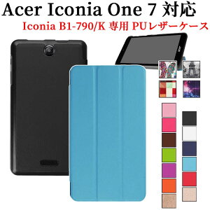 Acer Iconia One 7 B1-790 K �^�u���b�g �P�[�X �J�o�[ �蒠�^ �X�^���h�@�\ �O�� ���^ �y�ʌ^ PU���U�[�P�[�X �A�C�R�j�A���� �G�C�T�[ ��������