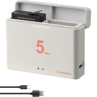 【送料無料】DJI Osmo Action 3/4/5 Pro用急速充電 ダブルバッテリーチャージャーコンパクトポケット式 …