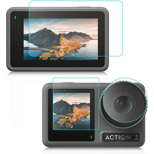 DJI Action 3 �p DJI Action 4 �p Action 5 Pro �p�K���X�t�B���� DJI Action3 4 5Pro Dual Screen �ی십���K���X�t�B���� 3������ �^�b�`�X�N���[��2���{�����Y1�� ��p �X�N���[���ی�K���X�t�B���� DJI Action 2 