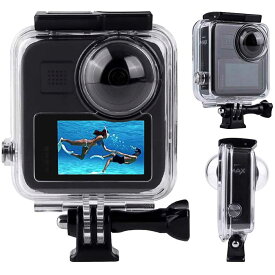 【送料無料】 GoPro Max 用 GoPro Max2用2025 パノラマアクションカメラ 防水ハウジングケース ダイブハウジング 防水 防塵 保護ケース GoPro Max 用水深45m GoPro Max2 用水深60m水中撮影用