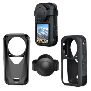 Insta360 X6�p�A�N�V�����J���� �p�ی�V���R�� �J�o�[�{�����Y�L���b�v ����~�� �S�ʕی� �h���h�o �y�� �[�d�\ �ϏՌ��� �\�t�g �C���X�^360 X6 �p�m���}�J�����ی�P�[�X�y�{�̃J�o�[�{��