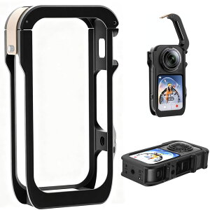 Insta360 X6�p �t�H�[���t�B�b�e�B���O �A���~�j�E���f�ރt���[�� 1/4�C���`�l�W���t�� insta360 X6�p�m���}�J�����A�N�Z�T���[�A���~�����ی�P�[�W�P�[�X �g�������ی�t���[�� ����~�� �J��