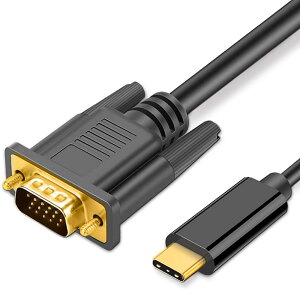 Type-C USB C - VGAP[u 1.8m Type C Thunderbolt - VGAA_v^[ Ro[^[ R[h g~[fBXvC j^[XN[ MacBook M1, iPad Pro, ChromeBook,Surface, Dell XPS, PixelBook,GalaxyȂǂɑΉ 