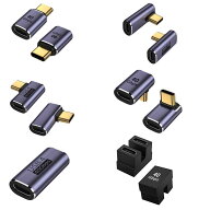 USB 4.0 Type C 変換アダプタ1個 タイプC 延長アダプタストレート L字 U型 USB4.0延長アダプタ 40Gbps高…