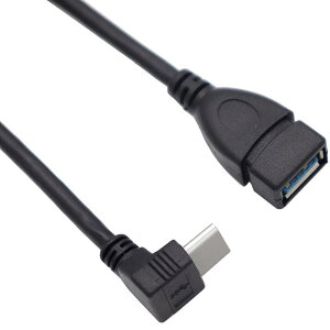 USB Type-C to USB Type-A 3.0 20cm L�� / ���p90° �I�X���X 5A�}���[�d �����f�[�^�]�� usb-c �ϊ� �^�C�vC�I�X - �^�C�vA���X �P�[�u�� ��������